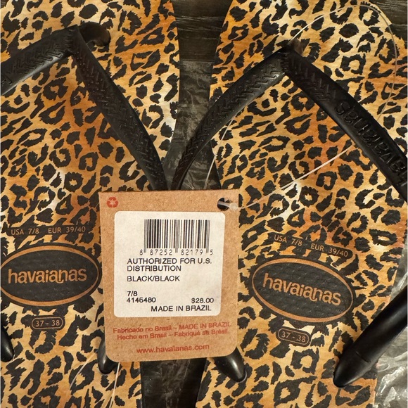 Havaianas Leopard Print Flip Flops - Picture 3 of 4